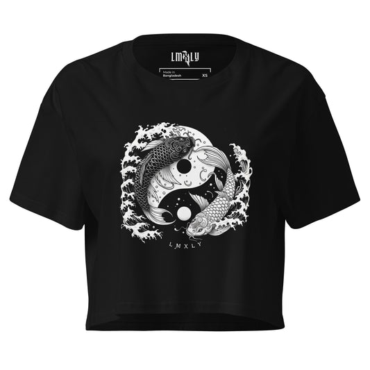 Ying Yang Koi Crop Top